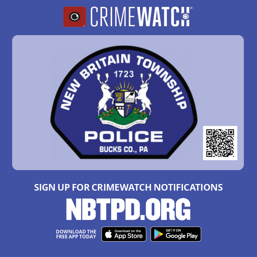 Clicking on this image will take you to the New Britain Township Police Departments CrimeWatch page, NBTPD.org.