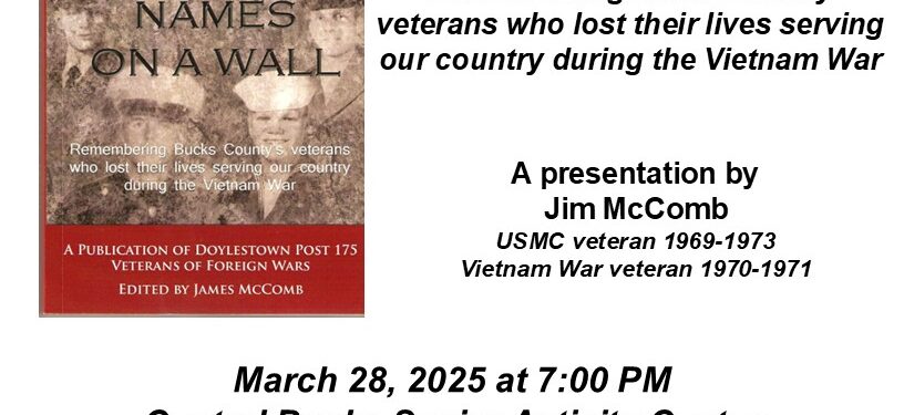 More Than Names on a Wall | A presentation by Jim McComb | March 28, 2025